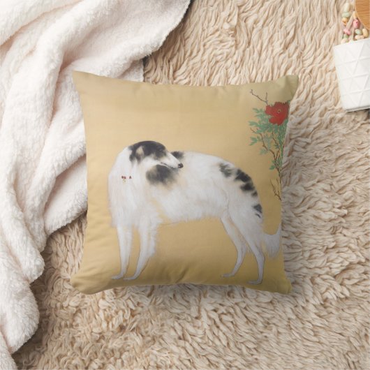 アジアボルゾイの枕 クッション (ブランケット)