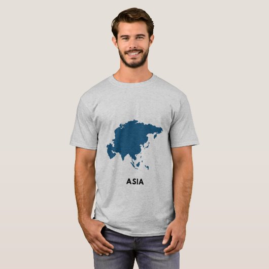 アジアマップ Tシャツ (正面フル)