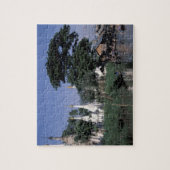 アジアミャンマーインレ湖浮動市場。 ジグソーパズル (縦)