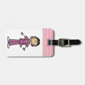 アジアメスの棒の姿のナース ラゲッジタグ (正面横)