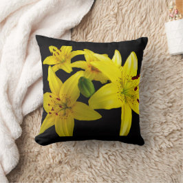 アジアユリーオンブラック クッション