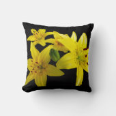 アジアユリーオンブラック クッション (正面)