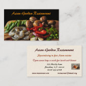 アジアレストラン 名刺 (正面/裏面)