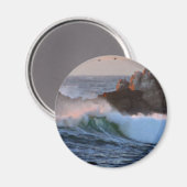 アジアロマービーチウェーブビッグシュールカリフォルニ色彩の鮮やかア マグネット (正面/裏面)