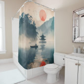 アジアンアートセレネサンセットアットザパビリオン シャワーカーテン (インサイチュ)
