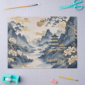 アジアンアートプリント 薄葉紙 (クラフト)