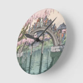 アジアンアートヴィンテージオリエンタルクラシック最高傑作 ラウンド壁時計 (傾斜)