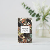 アジアンアート日本のサムライウォリアースレイズサーペント 名刺 (スタンド正面)