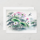 アジアンインク絵を描の シーズンポストカード (正面/裏面)