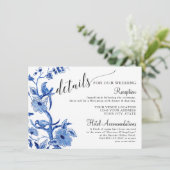 アジアンインフルエンスチノイスリー結婚ブルーの詳細 エンクロージャーカード (スタンド正面)