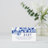 アジアンインフルエンスネイビー青フローラバードオムツ エンクロージャーカード (スタンド正面)