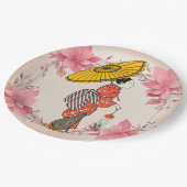 アジアンウーマン紙プレート ペーパープレート (アングル)