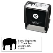 アジアンエレファントシルエット差出人住所 セルフインキングスタンプ (インサイチュ)