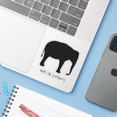 アジアンエレファントシルエット |象救象 シール (ノートパソコンとiPhone)