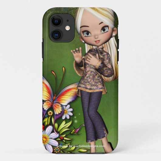 アジアンガールビューティフルフラワーズデザイン6 Case-Mate iPhoneケース (裏面)