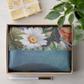 アジアンガールワイルドフラワーズ&レッドポピー抽象芸術アート 薄葉紙 (ギフト)