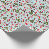 アジアンガール小妖精や小人パーソナライズされたクリスマス ラッピングペーパー (角)