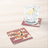 アジアンクレーン飛行中 スクエアペーパーコースター (インサイチュ)