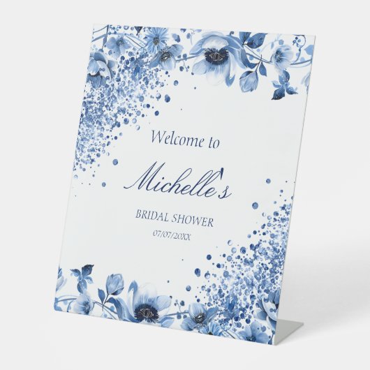 アジアンシノイスリーライトブルーフローラへようこそ 台座サイン (正面)