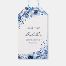 アジアンシノイスリーライトブルーフローラブリッジトン ギフトタグ