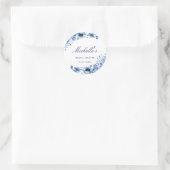 アジアンシノイスリーライトブルーフローラブリッジトン ラウンドシール (バッグ)