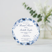 アジアンシノイスリーライトブルーフローラブリッジトン 招待状 (スタンド正面)