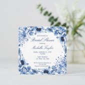 アジアンシノイスリーライトブルーフローラブリッジトン 招待状 (スタンド正面)