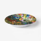 アジアンジャングルタイガーサンベアーピーコックモンキー ペーパーボウル (傾斜あり)