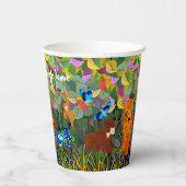 アジアンジャングルタイガーサンベアーピーコックモンキー 紙コップ (裏面)