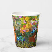 アジアンジャングルタイガーサンベアーピーコックモンキー 紙コップ (正面)