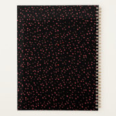 アジアンストライプのタイガーの激しい顔赤いドットの頭 プランナー手帳 (裏面)