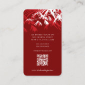 アジアンゼンレッドバンブー葉ズオリエモダンンタルスパ 名刺 (裏面)