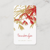 アジアンゼンレッドバンブー葉ズオリエモダンンタルスパ 名刺 (正面)