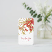 アジアンゼンレッドバンブー葉ズオリエモダンンタルスパ 名刺 (スタンド正面)