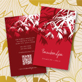 アジアンゼンレッドバンブー葉ズオリエモダンンタルスパ 名刺