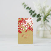 アジアンゼンレッドバンブー葉ズオリエモダンンタルスパ 名刺 (スタンド正面)