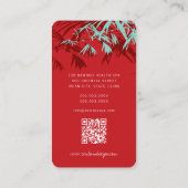 アジアンゼンレッドバンブー葉ズオリエモダンンタルスパ 名刺 (裏面)