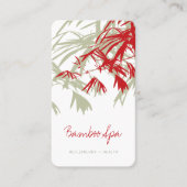 アジアンゼンレッドバンブー葉ズオリエモダンンタルスパ 名刺 (正面)