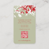 アジアンゼンレッドバンブー葉ズオリエモダンンタルスパ 名刺 (裏面)