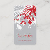 アジアンゼンレッドバンブー葉ズオリエモダンンタルスパ 名刺 (正面)