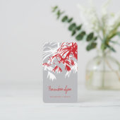 アジアンゼンレッドバンブー葉ズオリエモダンンタルスパ 名刺 (スタンド正面)