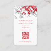 アジアンゼンレッドバンブー葉ズオリエモダンンタルスパ 名刺 (裏面)