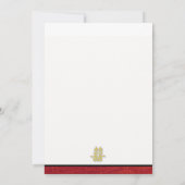 アジアンダブルハピネスレッド結婚式招待状 招待状 (裏面)