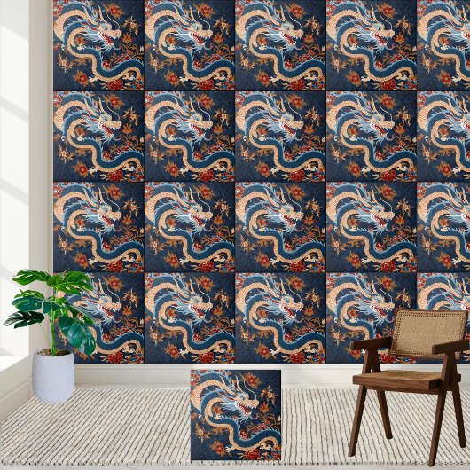 アジアンチノイスリードラゴンタイル タイル