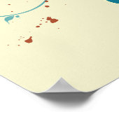 アジアンテンプルパゴダと太陽カスタムプリントポスター ポスター (角)