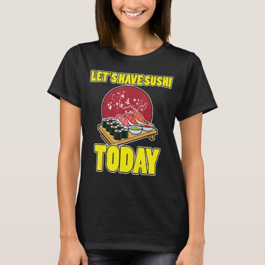 アジアンディナーフード寿司すしマン刺身日本飯 Tシャツ (正面)
