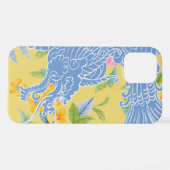 アジアンドラゴン – ブルーオンパステル iPhoneケース (裏面横)