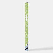 アジアンドラゴン – ライムグリーンフローラパステル iPhoneケース (右側面)