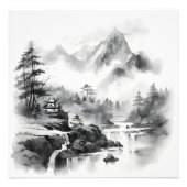 アジアンハウスインマウンテン絵画ズ フォトプリント            (正面)