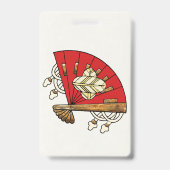 アジアンバードデコ バッジ (Back)